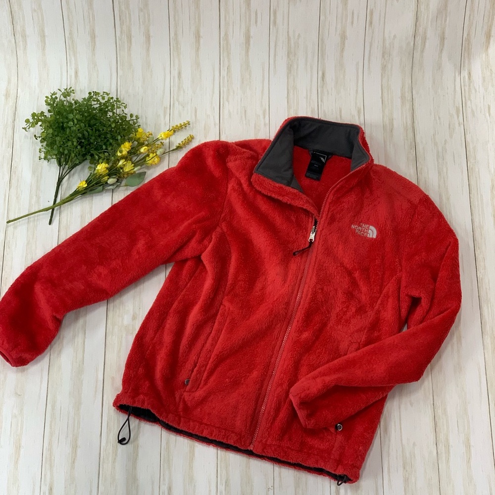 The North Face pink jacket